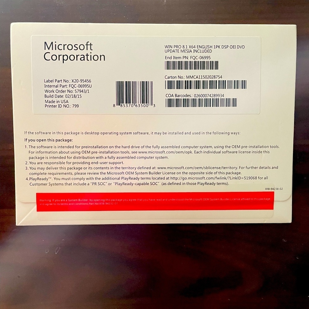 Windows 8.1 X64  -English Version